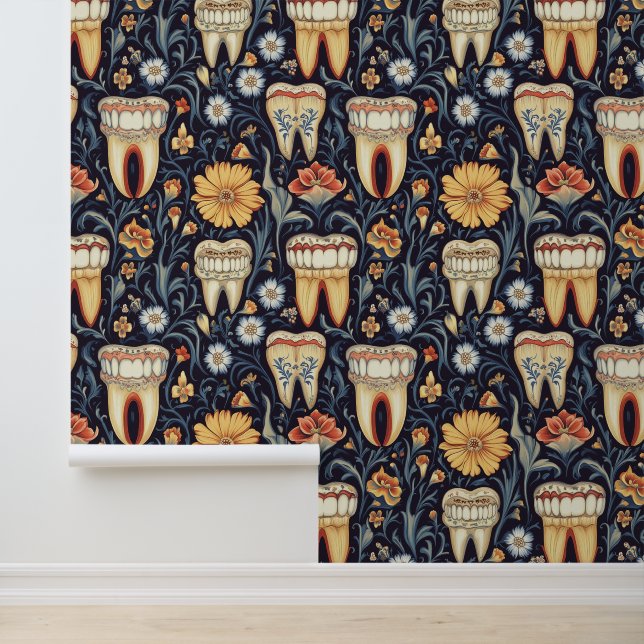 Harlem Art Teeth in Tooth Dental Clinic Wall Decke Tapete (Anwendung)