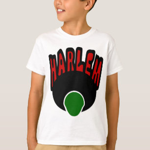 Harlem Graffiti mit Face & Big Afro, 3 Farben T-Shirt