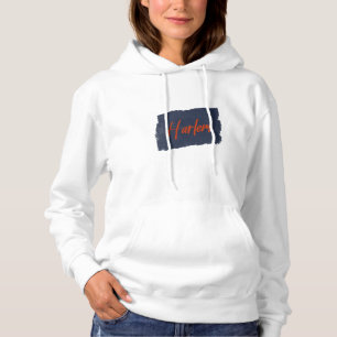 Harlem Handgeschriebene Red Typografie Hoodie