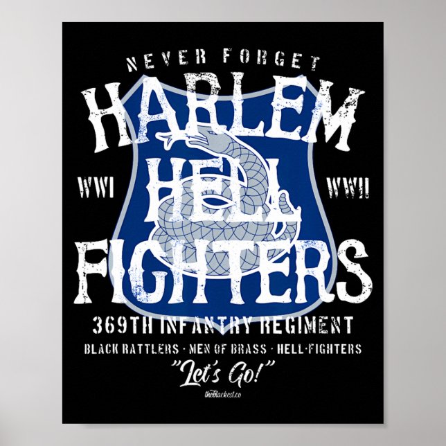 Harlem Hellfighters Vintage Schwarze Militärgeschi Poster (Vorne)