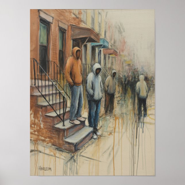 Harlem Hoodie-Figur-Malerei Poster (Vorne)