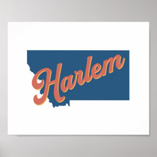 Harlem, Montana Staatsdruck Poster