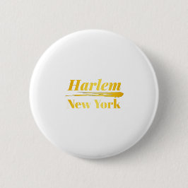 Harlem New York Gold Button