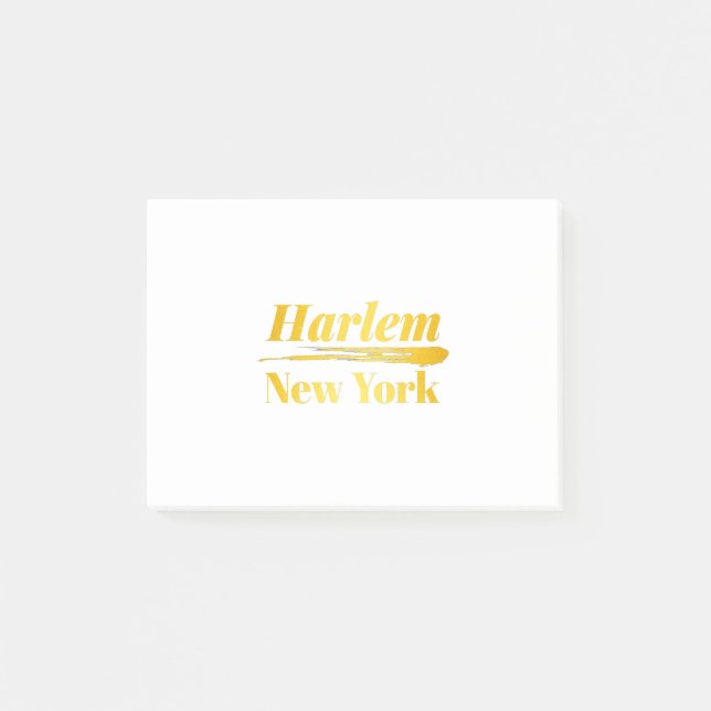Harlem New York Gold Post-it Klebezettel (Vorderseite)