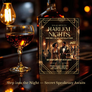 Harlem Nights 1920er Gatsby-Party-Einladung Einladung