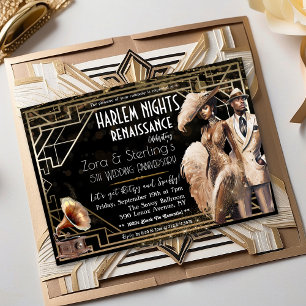 Harlem Nights Gatsby 1920er Jahre Afroamerikaner Einladung