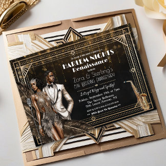 Harlem Nights Gatsby-Amerikaner der 1920er Jahre Einladung