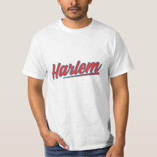 Harlem Red Typografie T-Shirt