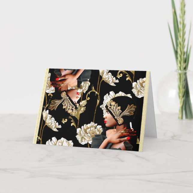 Harlem Renaissance 1920 Art Deco Grußkarte Karte (Vorderseite)