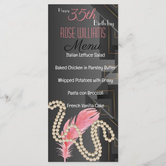 Harlem Renaissance Birthday Einladung (Vorderseite)