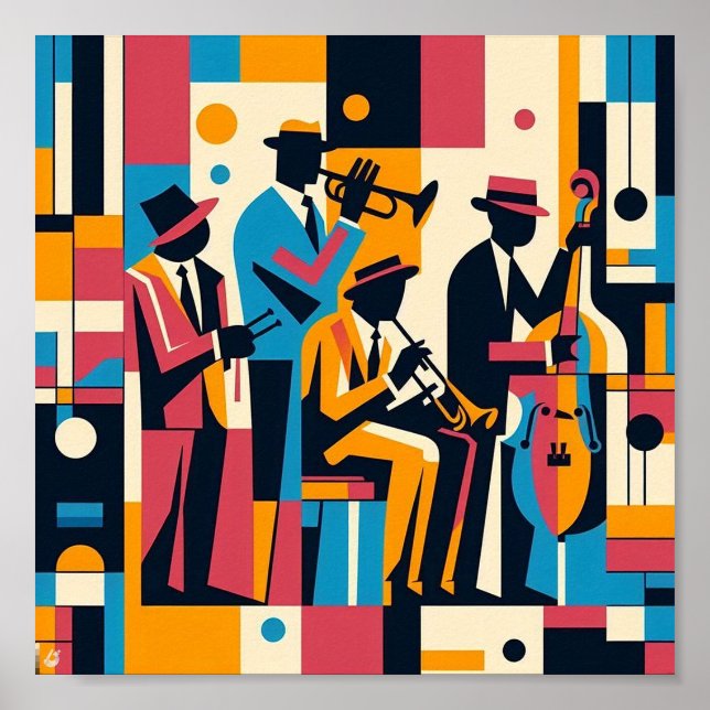 Harlem Renaissance Jazz Quartet Poster (Vorne)