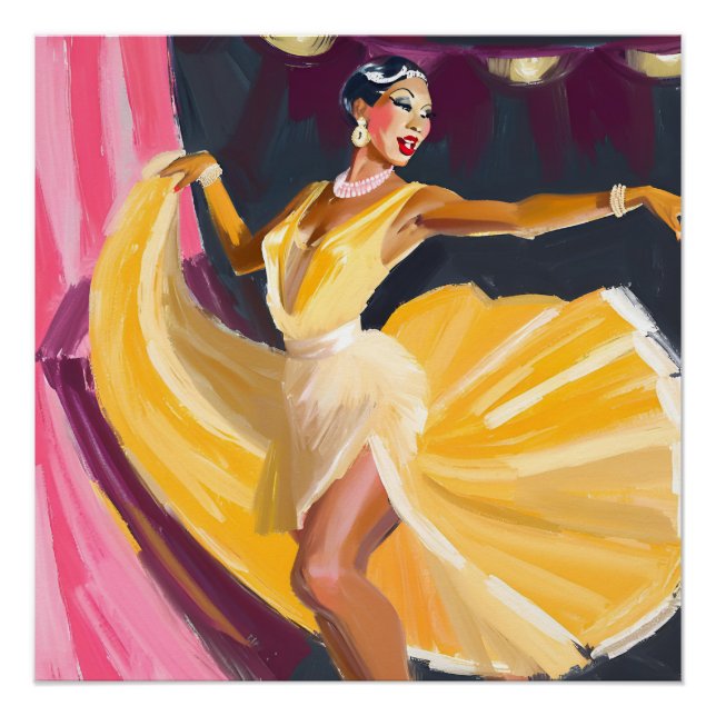 Harlem Renaissance Nightclub Dancer Poster (Vorderseite)