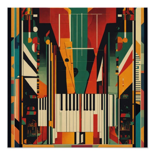 Harlem-Renaissance Vintage-Piano Poster (Vorderseite)