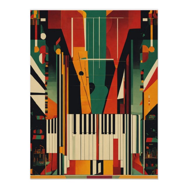 Harlem-Renaissance Vintage-Piano Poster (Vorderseite)