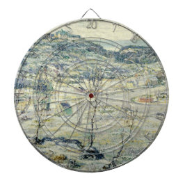 Harlem Valley im Winter (New Yorker Szene) Dartscheibe