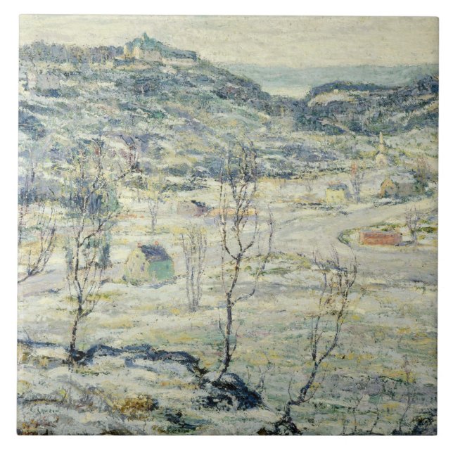 Harlem Valley im Winter (New Yorker Szene) Fliese (Vorderseite)