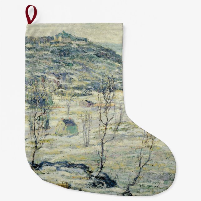 Harlem Valley im Winter (New Yorker Szene) Großer Weihnachtsstrumpf (Vorderseite)