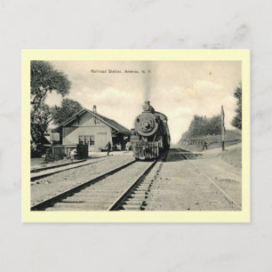 Harlem Valley Train, Amenia, NY Vintag Postkarte