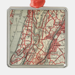 Harlem, Yonkers, Pelham Landsitz, New York Silbernes Ornament