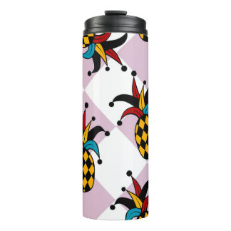Harlequin Ananas: Stylized Doodle Vintag Thermosbecher