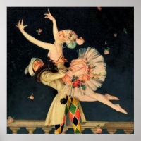 "Harlequin and Columbine" von FX Leyendecker