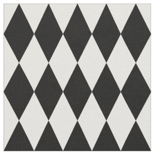 Harlequin Black and White Diamond Pattern Stoff
