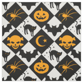 Harlequin Black and White Diamond Pattern Stoff