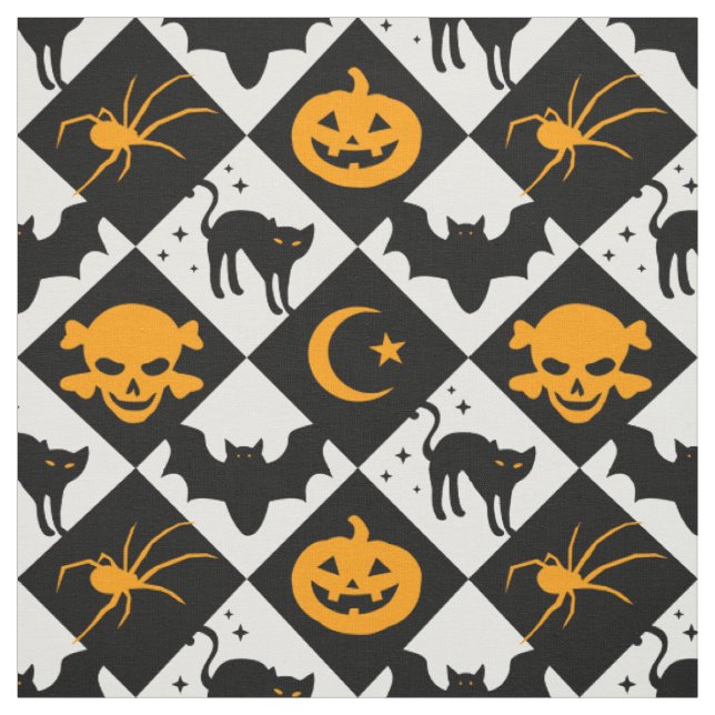 Harlequin Black and White Diamond Pattern Stoff (Muster)