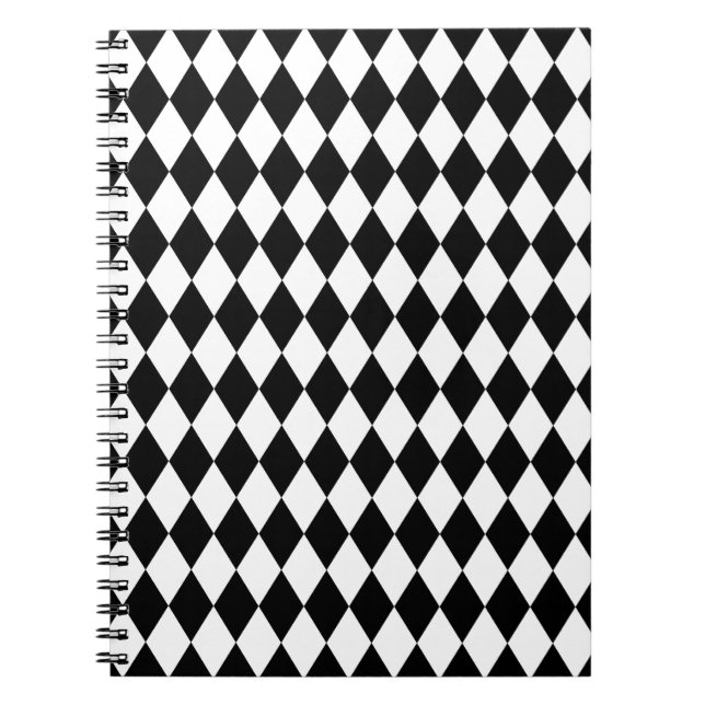 Harlequin Black and White Notizblock (Vorderseite)