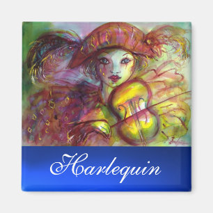 HARLEQUIN blau saphir Magnet
