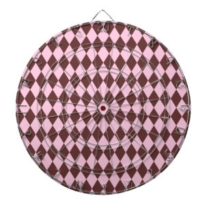 Harlequin Brown und Pink Dartscheibe