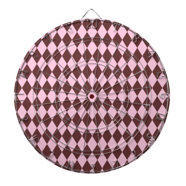 Harlequin Brown und Pink Dartscheibe (vorne)