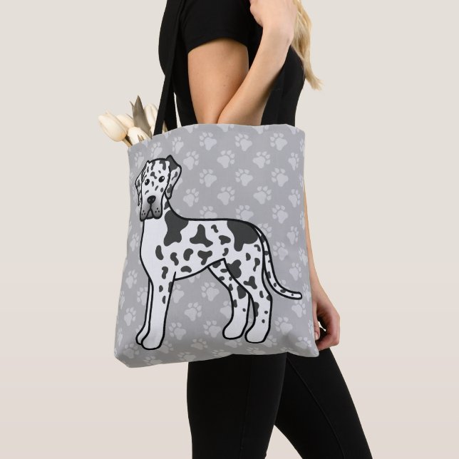 Harlequin Coat Great Dane Cartoon Dog (Von Nahem)