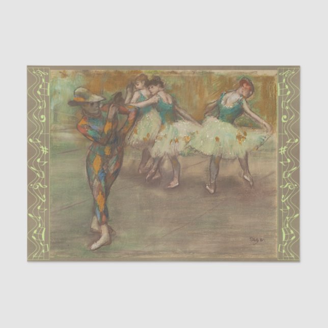 Harlequin Dance, Degas Seidenpapier (Vorderseite)
