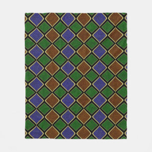 Harlequin-Diamantgitter: Texturierte Harmonie Fleecedecke