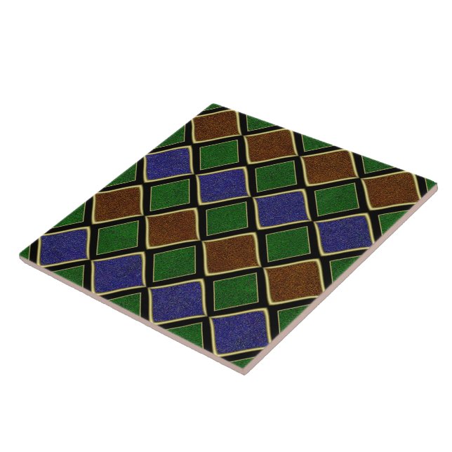 Harlequin-Diamantgitter: Texturierte Harmonie Fliese (Seite)