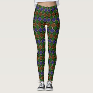 Harlequin-Diamantgitter: Texturierte Harmonie Leggings