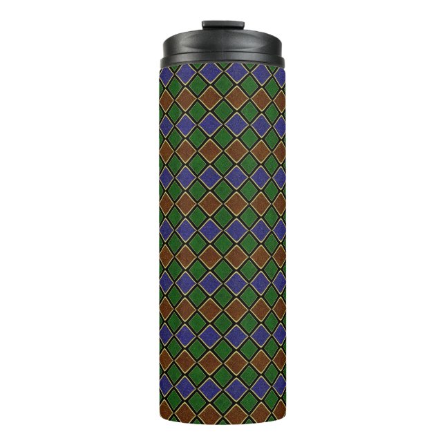 Harlequin-Diamantgitter: Texturierte Harmonie Thermosbecher (Vorderseite)