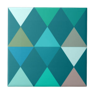 Harlequin/Diamantmuster - Aquamarin und Aqua Fliese