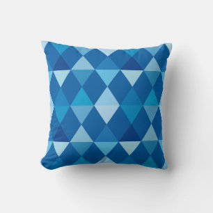 Harlequin / diamond pattern - Denim Blues Kissen