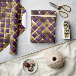 Harlequin Diamonds Lila und Gold-ID1031 Geschenkpapier