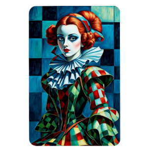 Harlequin Elegance - Art Magnet