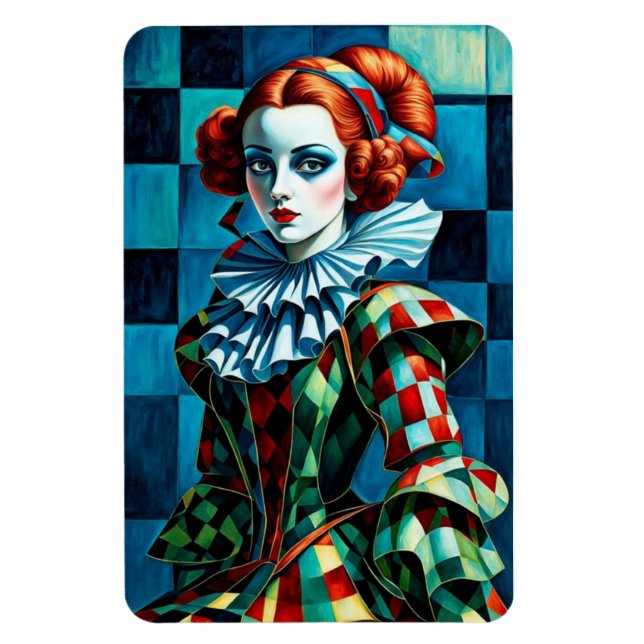 Harlequin Elegance - Art Magnet (Vertikal)
