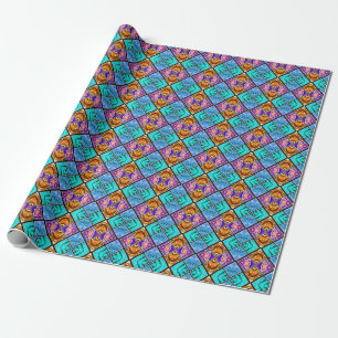Harlequin Fliesen Azure Bronze Amethyst Geschenkpapier
