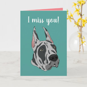 Harlequin Gray Great Dane Vermisst Sie Karte