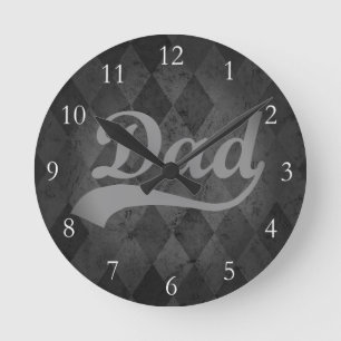 Harlequin Gray Shades Vater Runde Wanduhr