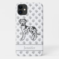 Harlequin Great Dane Niedlich Cartoon Dog & Name
