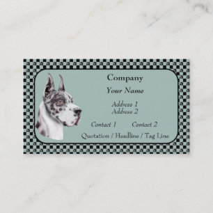 Harlequin Great Dane Show Colors Business Cards Visitenkarte