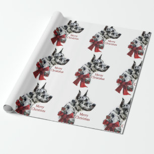 Harlequin Great Dane Weihnachten Geschenkpapier