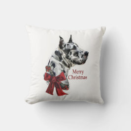 Harlequin Great Dane Weihnachten Kissen